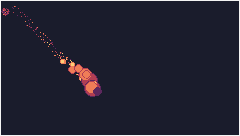 FIRE BALL WITH TRAIL