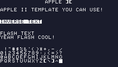 APPLE II TEMPLATE