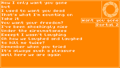 WANT YOU GONE (PORTAL 2)