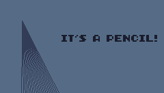1-BIT COLOR PENCIL WITH DITHERED LINES