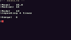 A BETTER MEAN/MEDIAN/MODE/RANGE CALCULATOR